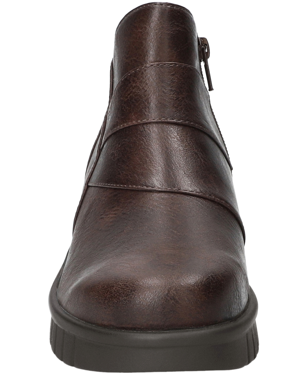 Easy Street Rayleen Wedge Bootie In Brown