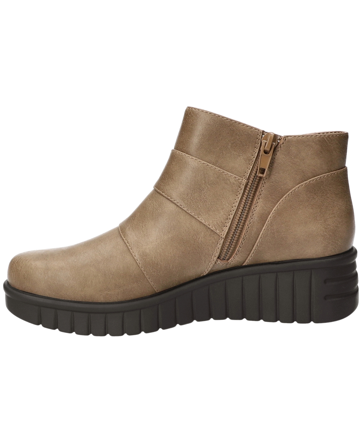 Easy Street Rayleen Wedge Bootie In Brown
