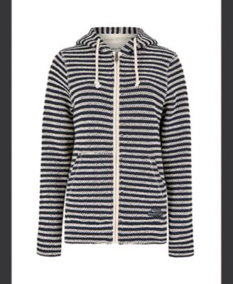 Women's Fisher Full Zip Stripe Macaroni Hoodie