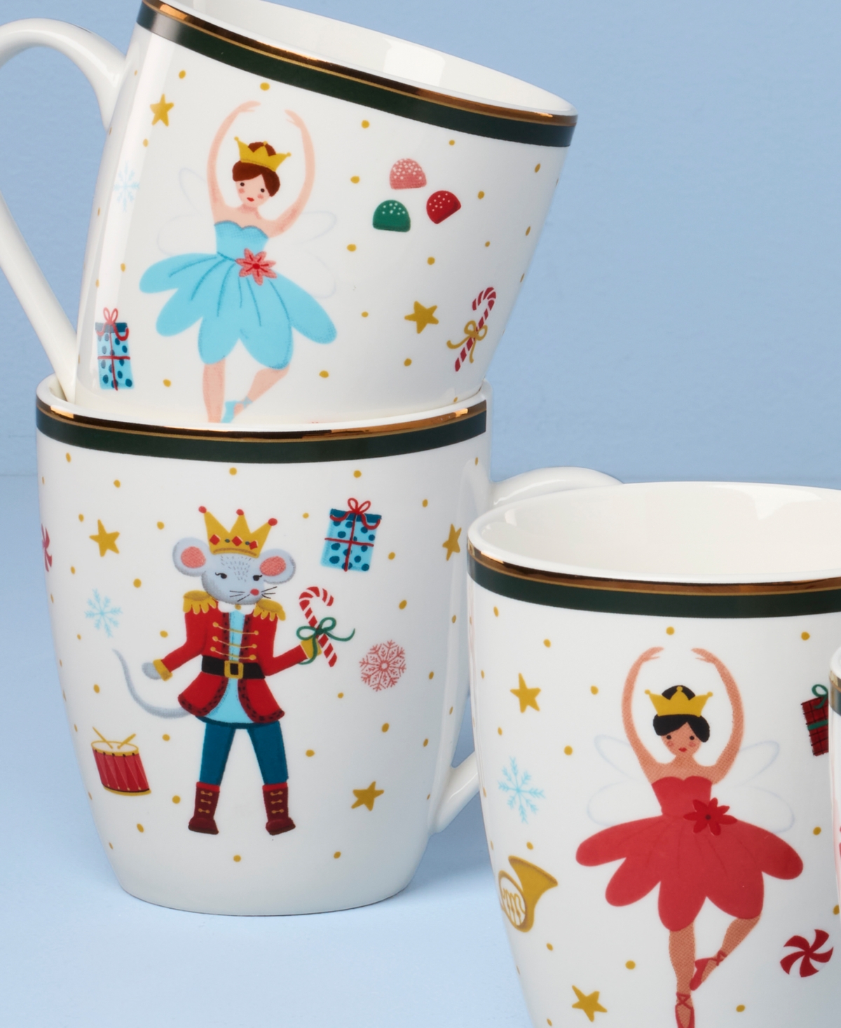 Lenox Nutcracker Ballet Mugs, Set of 4