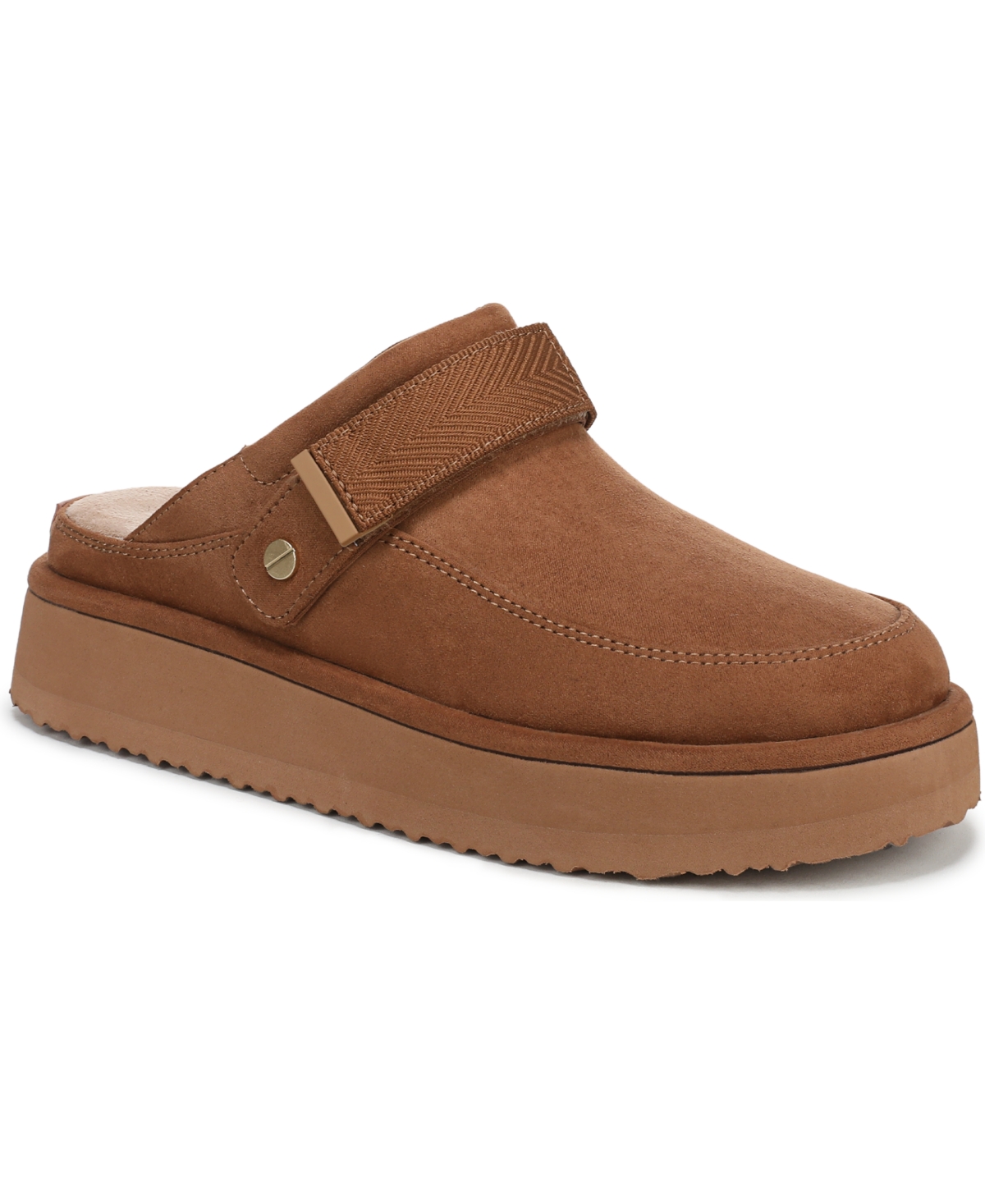 Women's Chill Time Round Toe Platform Mules - Brown/Black Microfiber