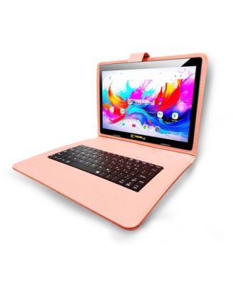 10.1" Octa Core 256GB Storage Android 15 with Designer Cloth Keyboard Case and Stylish Backpack and Pen Stylus