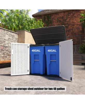 34.3"D x 53.2"W x 47.1"H Resin Outdoor Storage Shed with Reinforced Floor