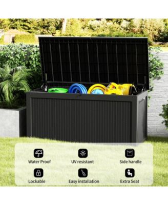 260 Gal 0utdoor Storage Resin Deck Box Large Patio Storage Container