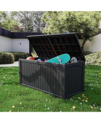  180 Gallon Weather Resistant Outdoor Storage Box For Decks