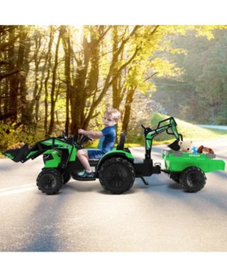 12V 3 in 1 Kids Ride On Excavator with Shovel Bucket and Music