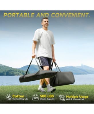 Double Hammock with Stand, 2 Person Cotton Rope Hammock with Removable Polyester Pad, 500LBS Capacity.