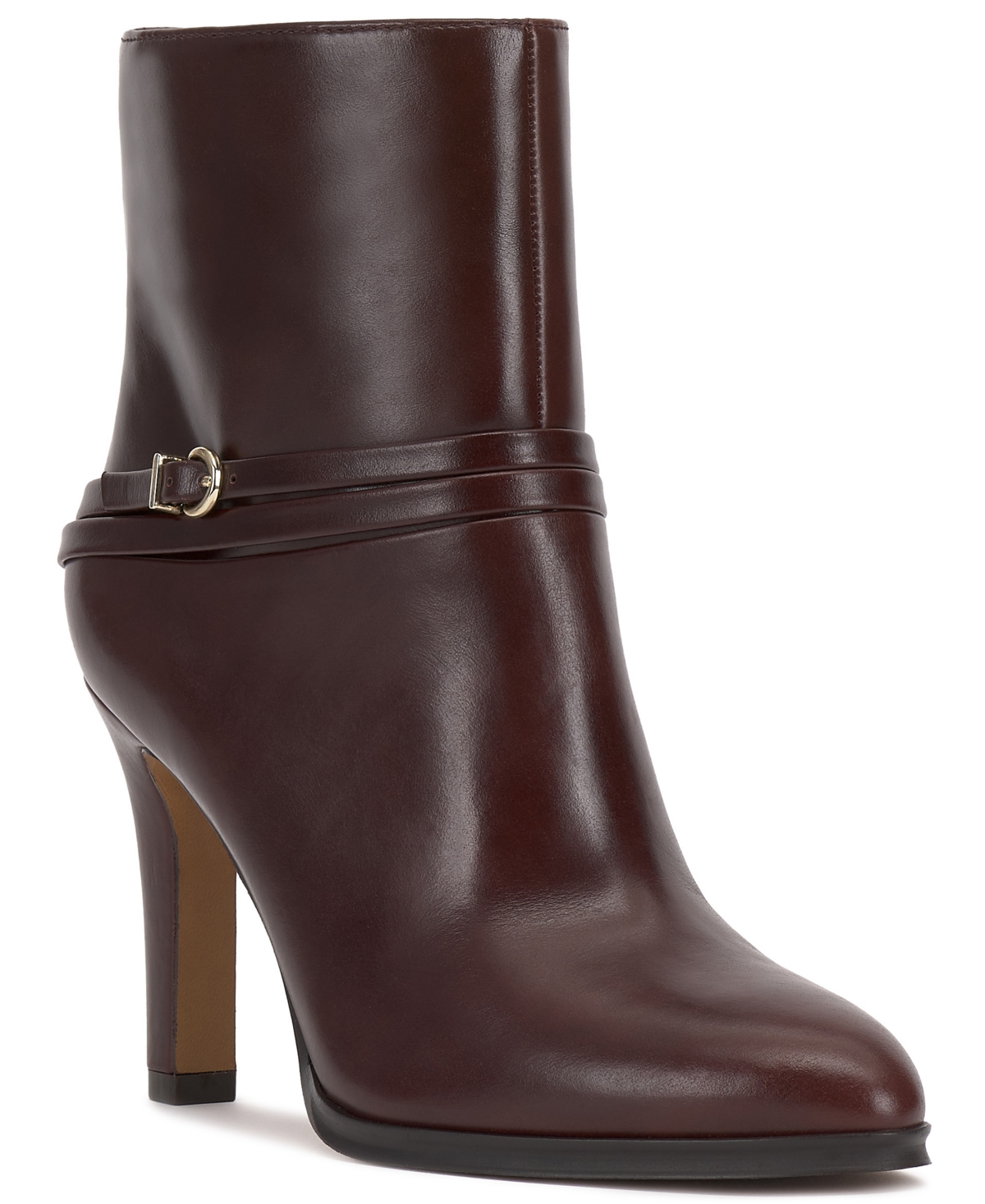 Women's Sybilla High Heel Dress Booties - Rich Mahogany Leather