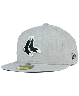 New Era Boston Red Sox Heather Black White 59FIFTY Fitted Cap