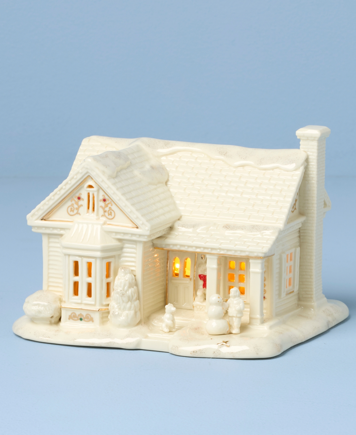 New For 2025! Lenox Mistletoe Park Lit House & Mini Figurines