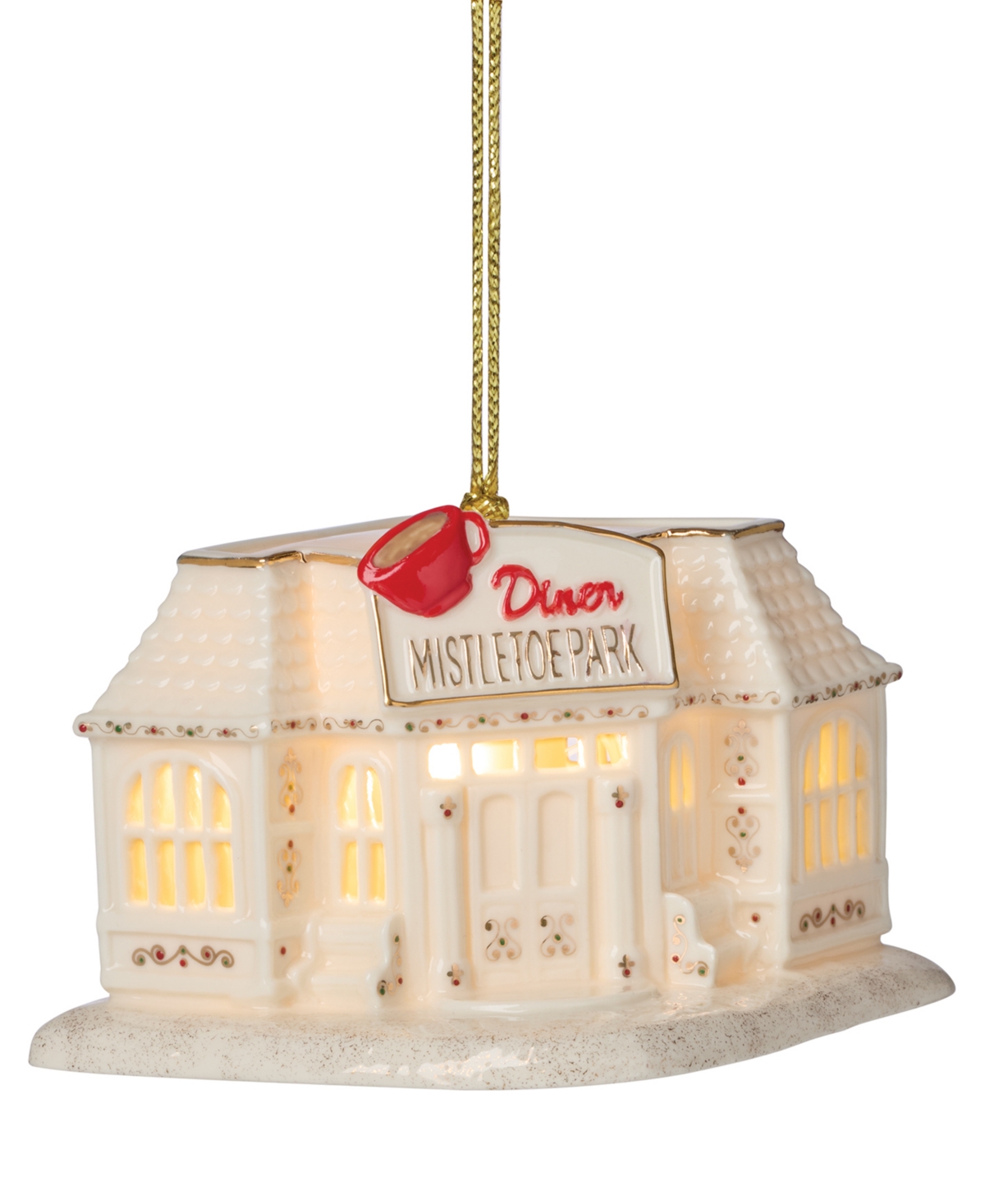 Lenox New For 2025!  Mistletoe Park Diner Lit Ornament In Multi