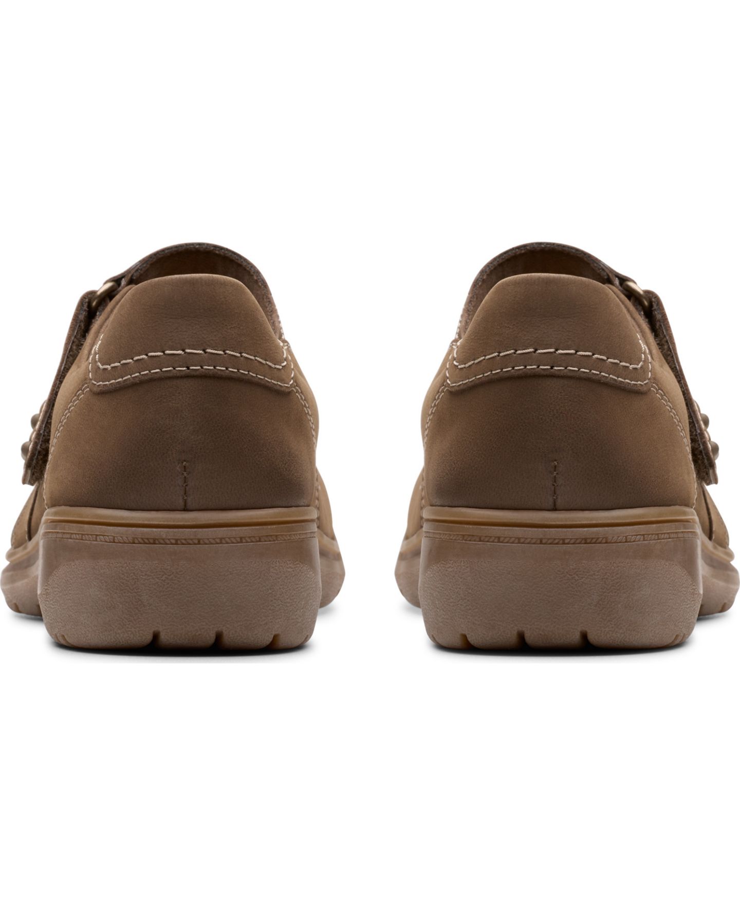 Женские туфли Мэри Джейн Clarks Carleigh Madi с круглым носком, цвет: Серо-бежевый нубуковый — фото 3
