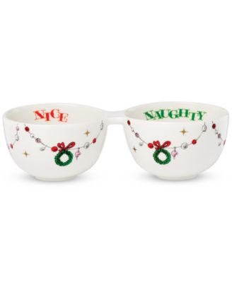 Lenox - Merry Grinchmas Naughty or Nice Double Dip Bowl