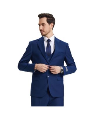 Big & Tall Hybrid-Fit 3pc Notch Lapel Suit Set, Jacket Vest and Pants