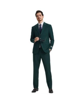 Big & Tall Hybrid-Fit 3pc Notch Lapel Suit Set, Jacket Vest and Pants