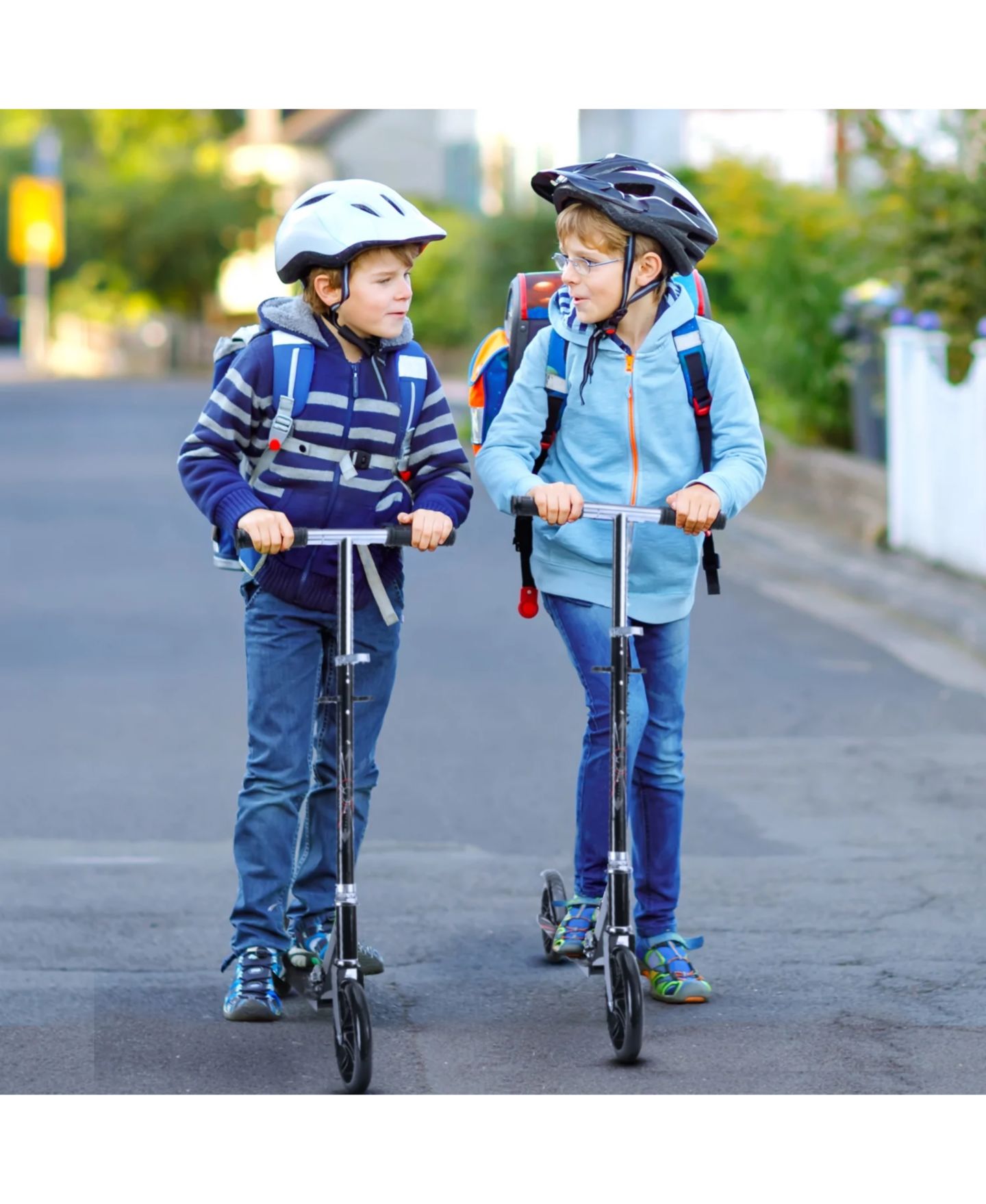 Детская игрушка SUGIFT Folding Kick Scooter with 3 Adjustable Heights for Teens & Adults, цвет: Чёрный — фото 4