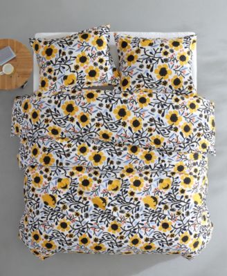 Mykero Cotton Percale 3-Pc. Duvet Cover Set, King