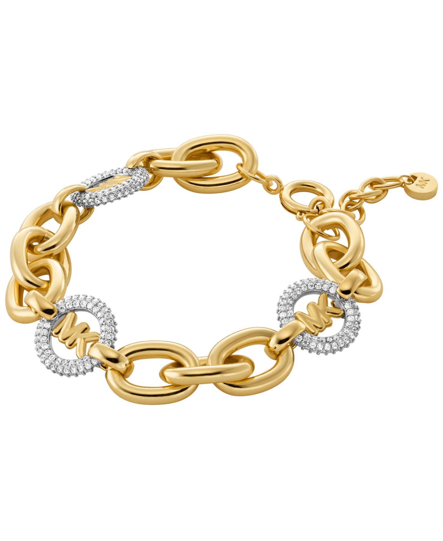 Gold-Tone Logo Chain Bracelet