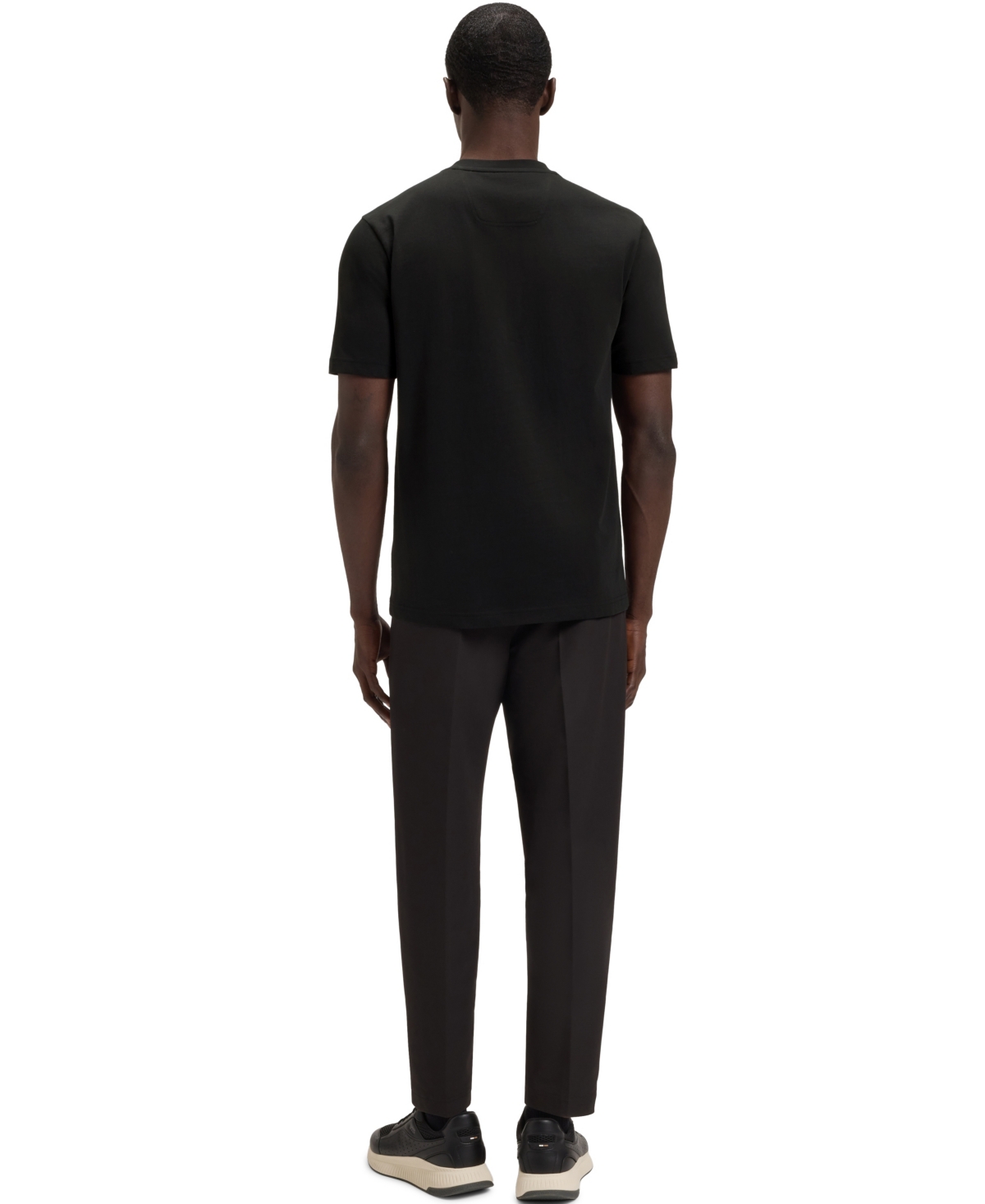 Hugo Boss Boss By  Men's Cotton-jersey Logo T-shirt In Black
