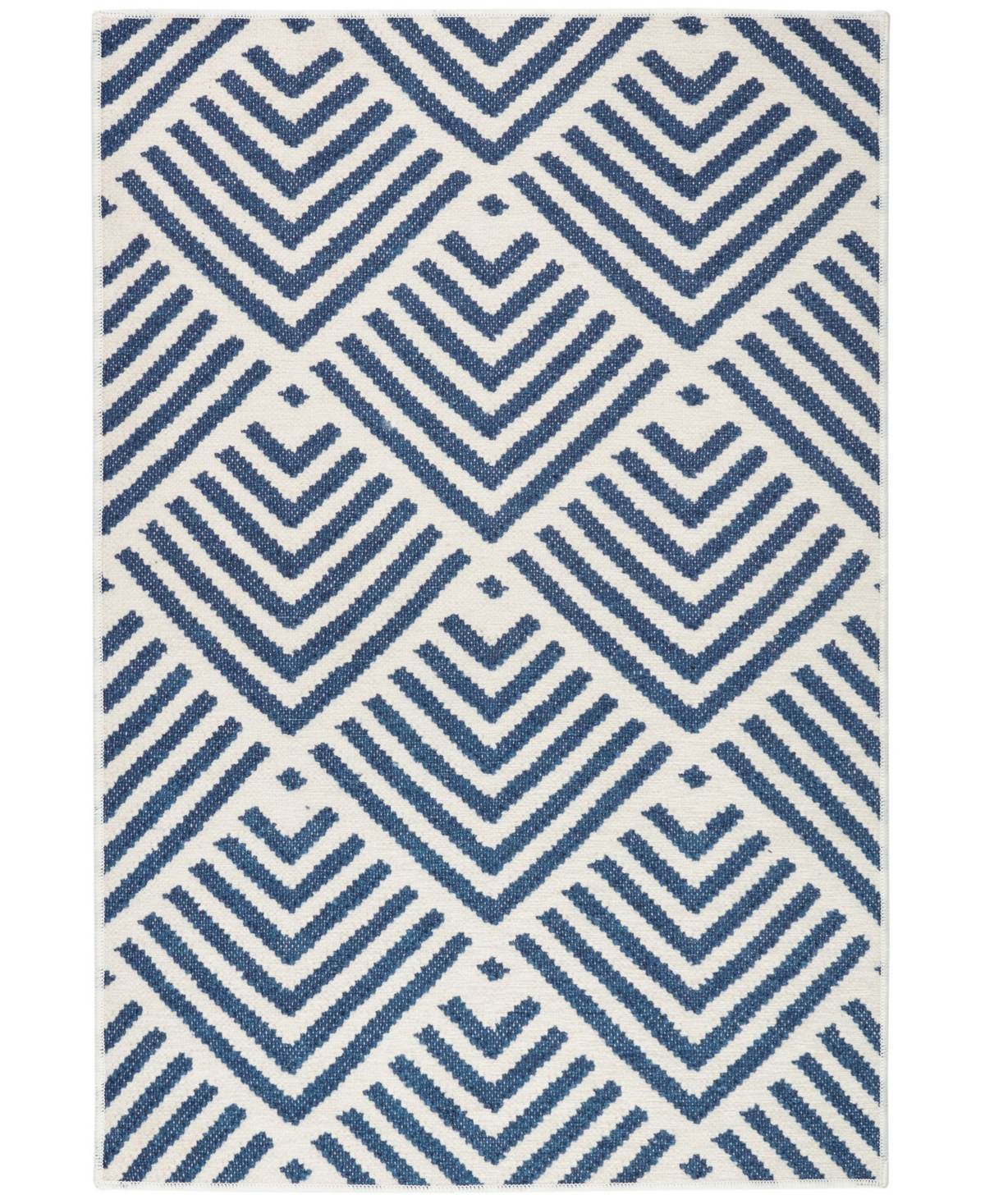 Dash And Albert Rugs By Annie Selke Cleo Machine Washable Da2168 4'x6' Area Rug In Blue