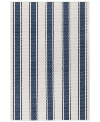 Dash and Albert Rugs by Annie Selke - Blue Awning Machine Washable DA2033 8'x10' Area Rug