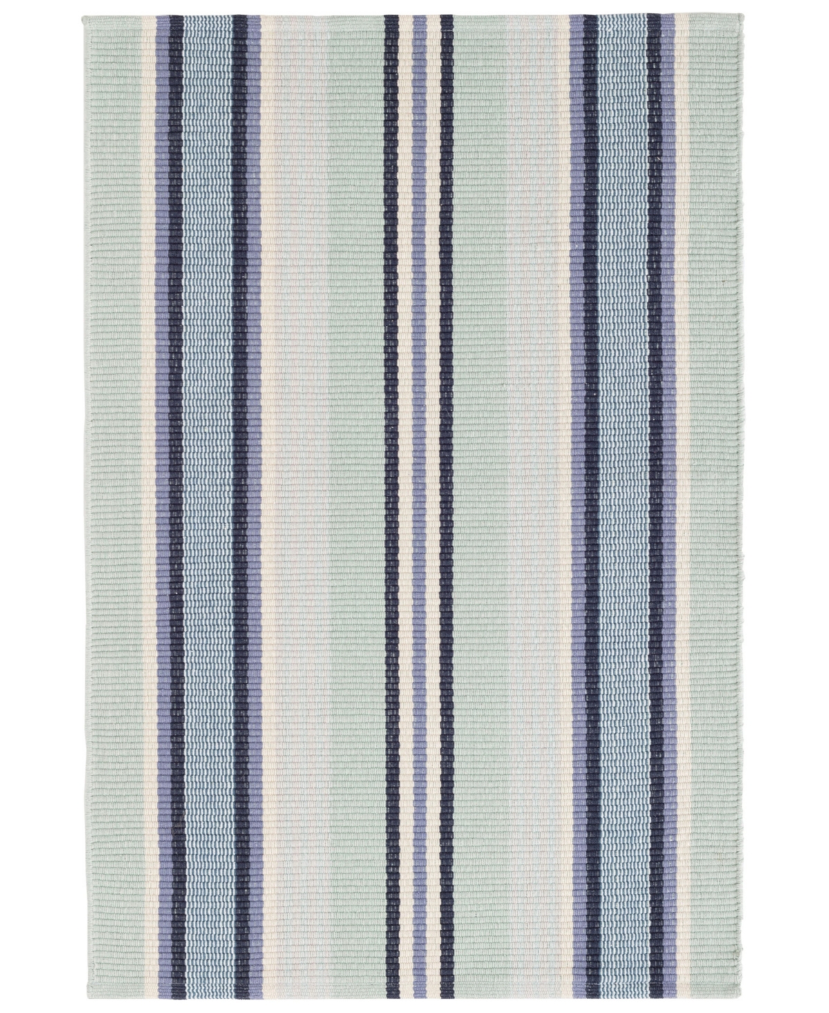 Dash And Albert Rugs By Annie Selke Barbados Stripe Da1024 9'x12' Area Rug In Blue