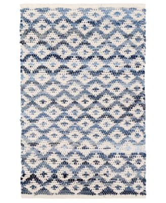 Dash and Albert Rugs by Annie Selke - Denim Rag Diamond DA789 5'x8' Area Rug