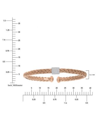 Cubic Zirconia Bangle Bracelet in 18"