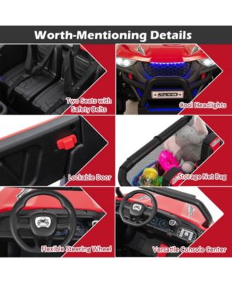 12V 2-Seater Kids Ride on UTV with Slow Start Function and Music Player