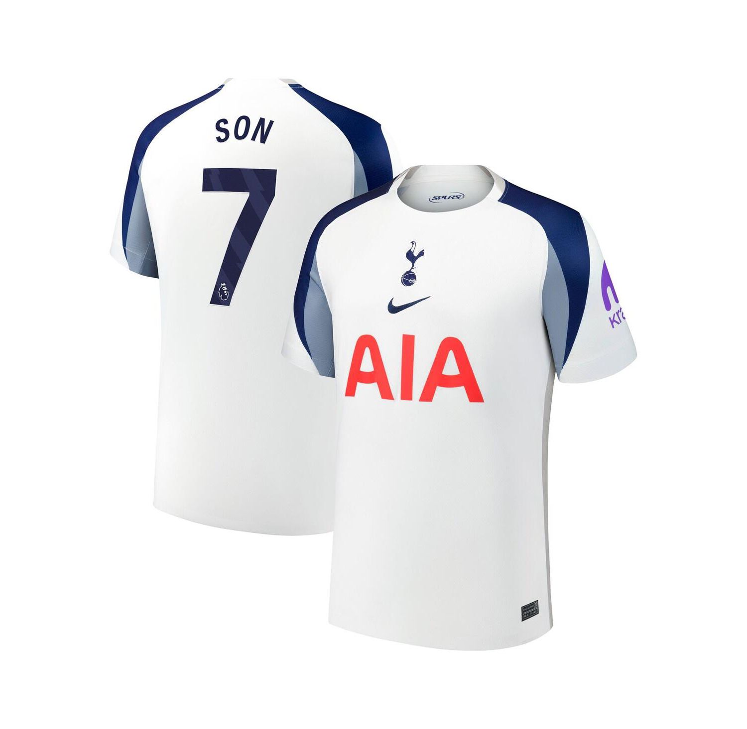 Men's Son Heung-Min White Tottenham Hotspur 2025/26 Home Replica Jersey