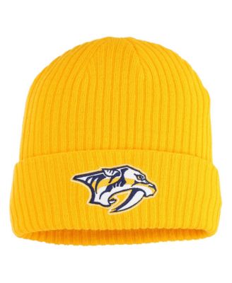 Fanatics - Men's Gold Nashville Predators Logo Cuffed Knit Hat
