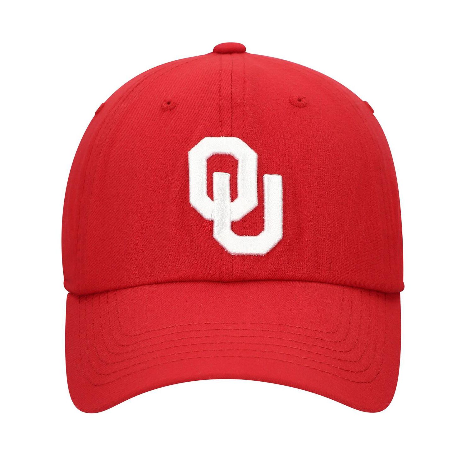 Men's Crimson Oklahoma Sooners Staple Adjustable Hat