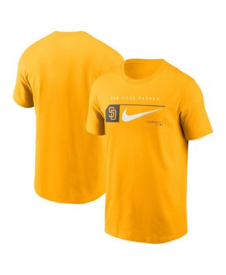Nike - Men's Gold San Diego Padres Team Swoosh Lockup T-Shirt