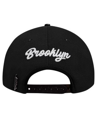 Men's Black Brooklyn Nets Paint the City Pinch Front Snapback Hat