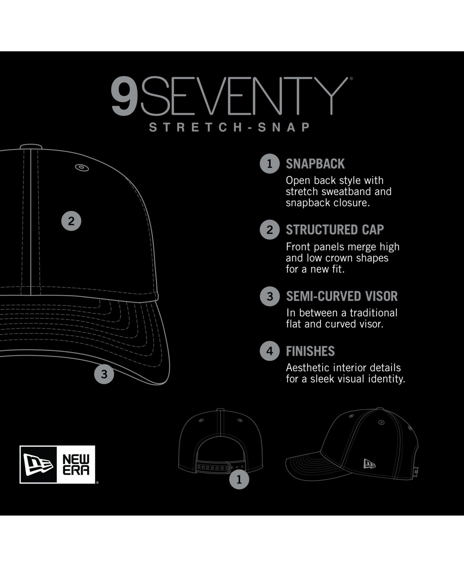 Men's Charcoal Clemson Tigers Team Elevated 9SEVENTY Stretch-Snap Adjustable Hat