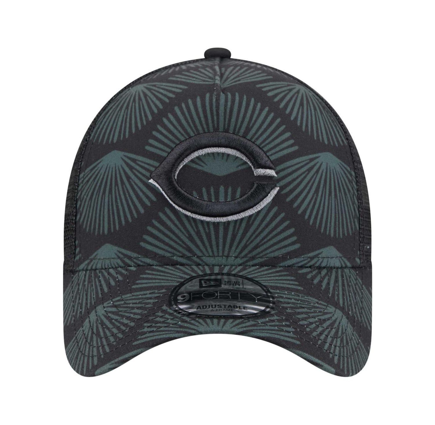 Men's Black Cincinnati Reds 9FORTY A-Frame Trucker Adjustable Hat