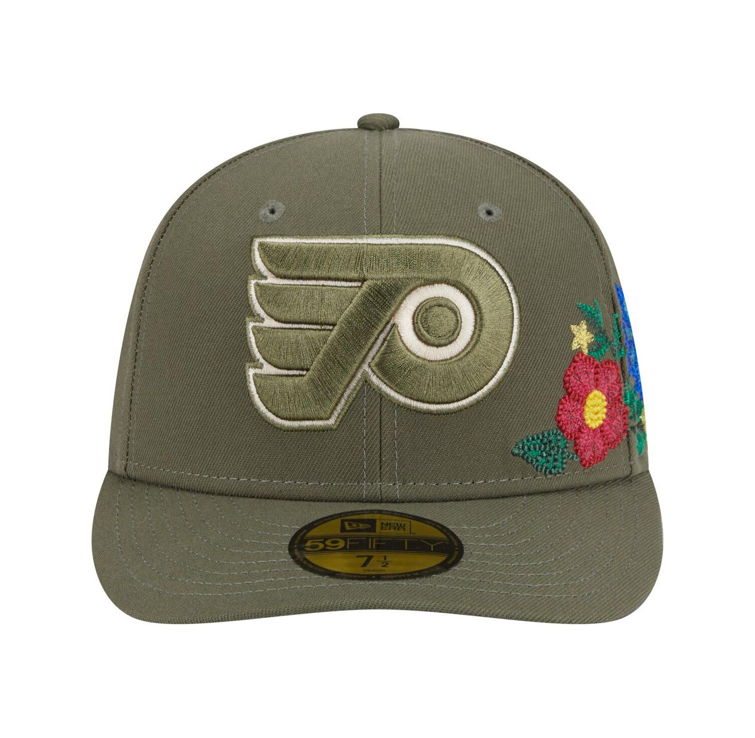 Men's Olive Philadelphia Flyers Tonal Florals 59FIFTY Fitted Hat