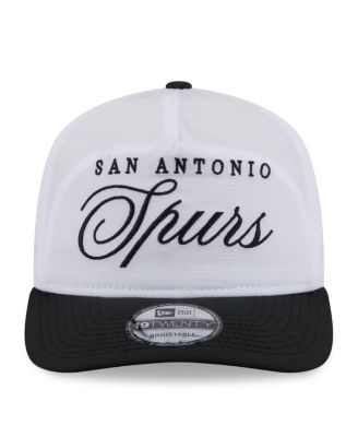 Men's White/Black San Antonio Spurs 2025 NBA Draft On-Stage Nylon 19TWENTY Adjustable Hat