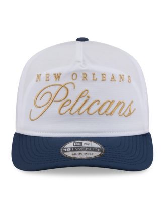 Men's White/Navy New Orleans Pelicans 2025 NBA Draft On-Stage Nylon 19TWENTY Adjustable Hat