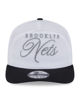 Men's White/Black Brooklyn Nets 2025 NBA Draft On-Stage Nylon 19TWENTY Adjustable Hat