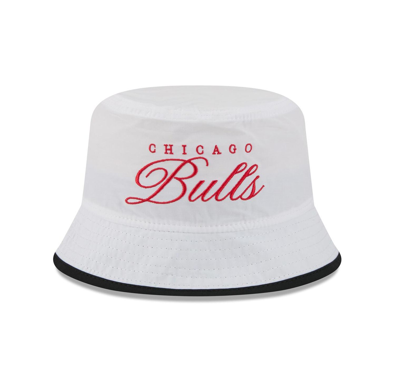 Men's White/Black Chicago Bulls 2025 NBA Draft Nylon Bucket Hat