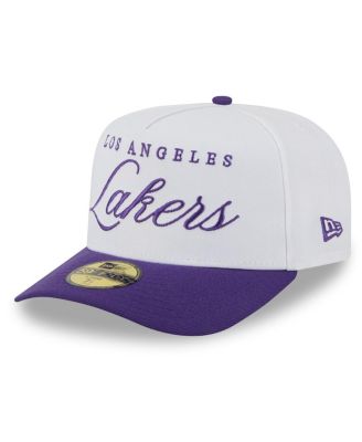 Men's White/Purple Los Angeles Lakers 2025 NBA Draft A-Frame 59FIFTY Fitted Hat