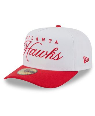 Men's White/Red Atlanta Hawks 2025 NBA Draft A-Frame 59FIFTY Fitted Hat