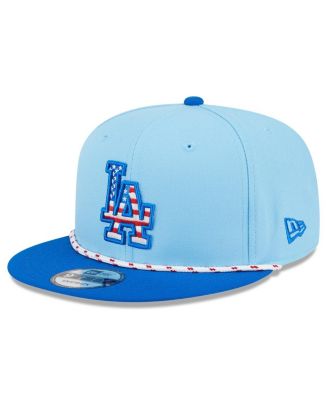 New Era - Men's Light Blue/Royal Los Angeles Dodgers 2025 Fourth of July 9FIFTY Snapback Hat