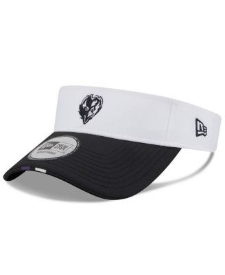New Era - Men's White/Black Baltimore Ravens 2025 NFL Training Camp Adjustable Visor
