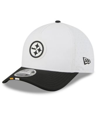 New Era - Men's White/Black Pittsburgh Steelers 2025 NFL Training Camp A-Frame 9FORTY Adjustable Hat