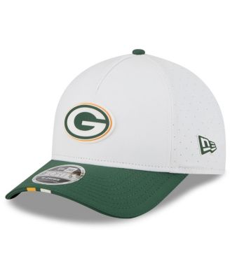 New Era - Men's White/Green Green Bay Packers 2025 NFL Training Camp A-Frame 9FORTY Adjustable Hat