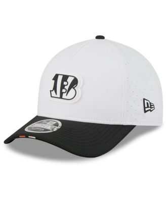 New Era - Men's White/Black Cincinnati Bengals 2025 NFL Training Camp A-Frame 9FORTY Adjustable Hat