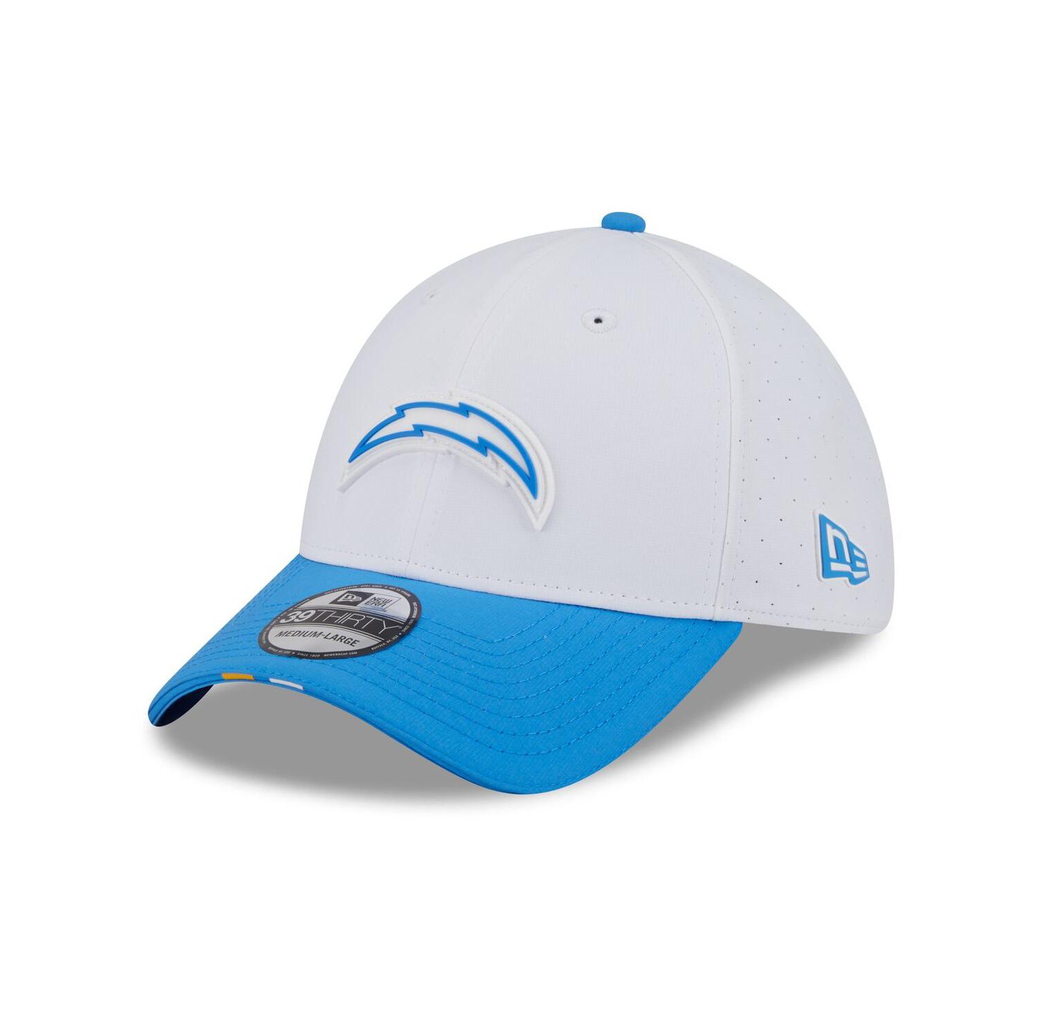 Men's White/Powder Blue Los Angeles Chargers 2025 NFL Training Camp 39THIRTY Flex Hat