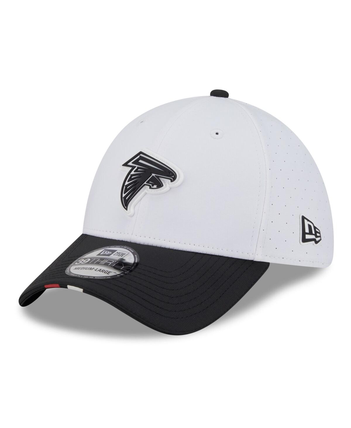 New Era Men's White/black Atlanta Falcons 2025 Nfl Training Camp 39thirty Flex Hat